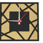 Dekoratif Aynalı Geometrik Duvar Saati