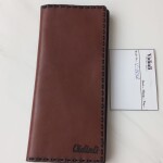 Hakiki deri el dikimi şık ve zarif deri cüzdan