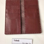 Hakiki deri el dikimi şık ve zarif deri cüzdan