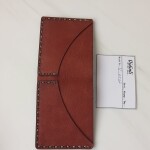 Hakiki deri el dikimi şık ve zarif deri kartlık