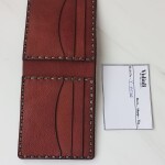 Hakiki deri el dikimi şık ve zarif deri cüzdan