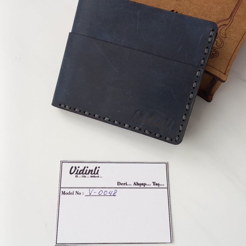 Hakiki deri el dikimi şık ve zarif deri cüzdan 48
