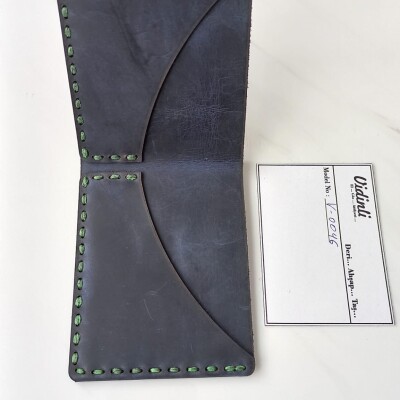 Hakiki deri el dikimi şık ve zarif deri kartlık 46