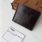 Hakiki deri el dikimi şık ve zarif deri cüzdan 50