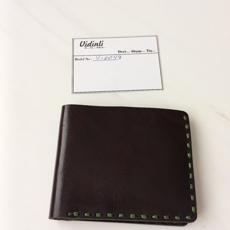 Hakiki deri el dikimi şık ve zarif deri cüzdan -49