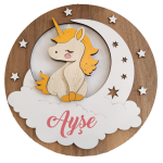 Unicorn Temalı Kapı İsimliği